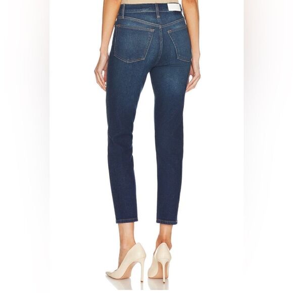 Re/Done NWT 90’s High Rise Button Fly Ankle Crop Jeans in Bright Faded Blue 26 - Picture 6 of 9